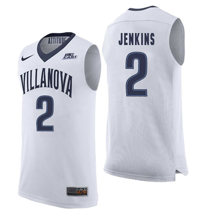 Villanova Wildcats #2 Kris Jenkins White College Basketball Elite Jersey